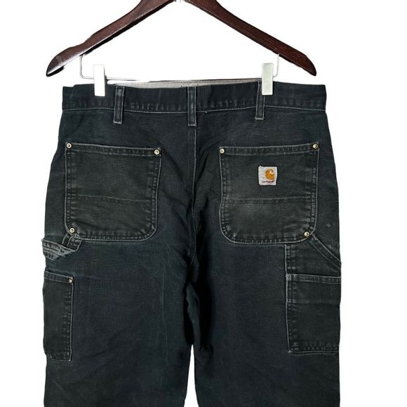 VTG Carhartt Washed Distressed Double Knee Pants 34X30 - Picture 5 of 6